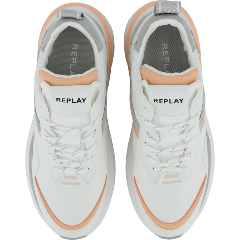 Athena Run White Orange