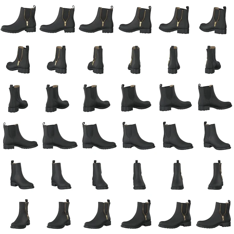 Low Chelsea Boot Black/shiny Gold