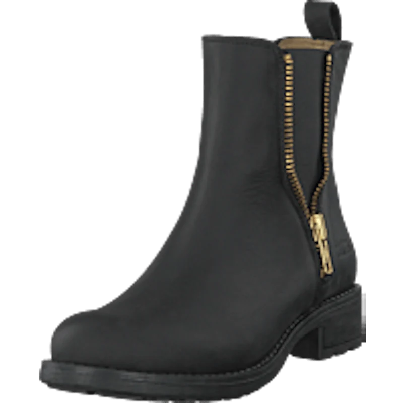 Low Chelsea Boot Black/shiny Gold