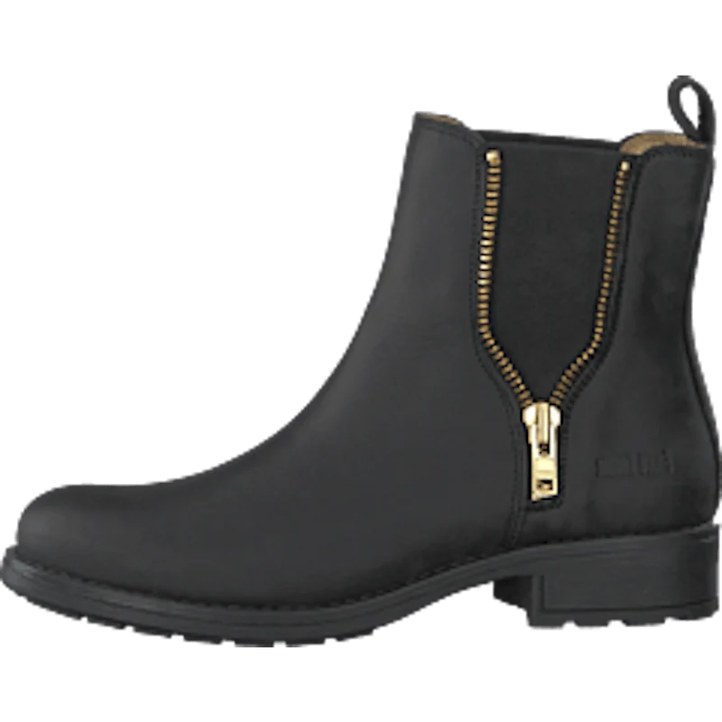 Low Chelsea Boot Black/shiny Gold