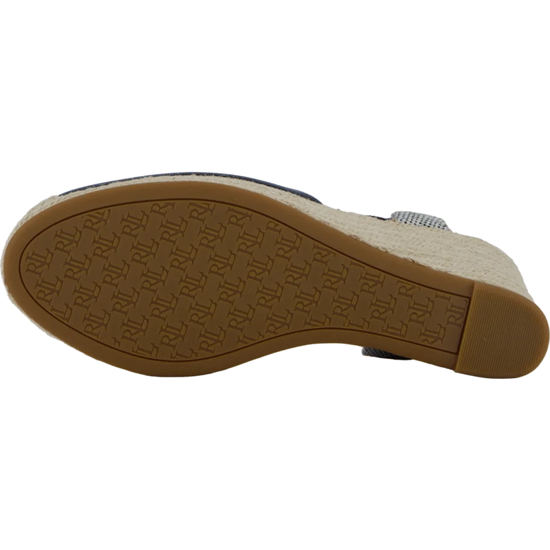 Pearle II Leather & Canvas Espadrille Black / Natural / Black