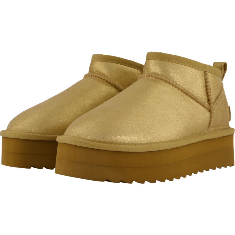Lowboot Plateau Metallic Tan