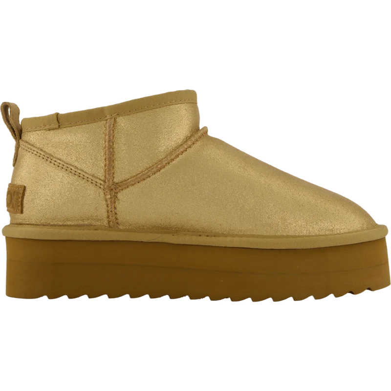 Lowboot Plateau Metallic Tan