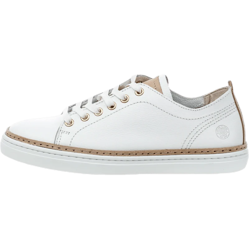 Silvermine Low Leather White