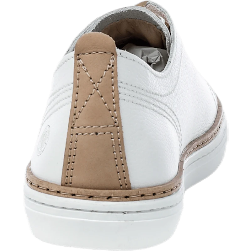 Silvermine Low Leather White