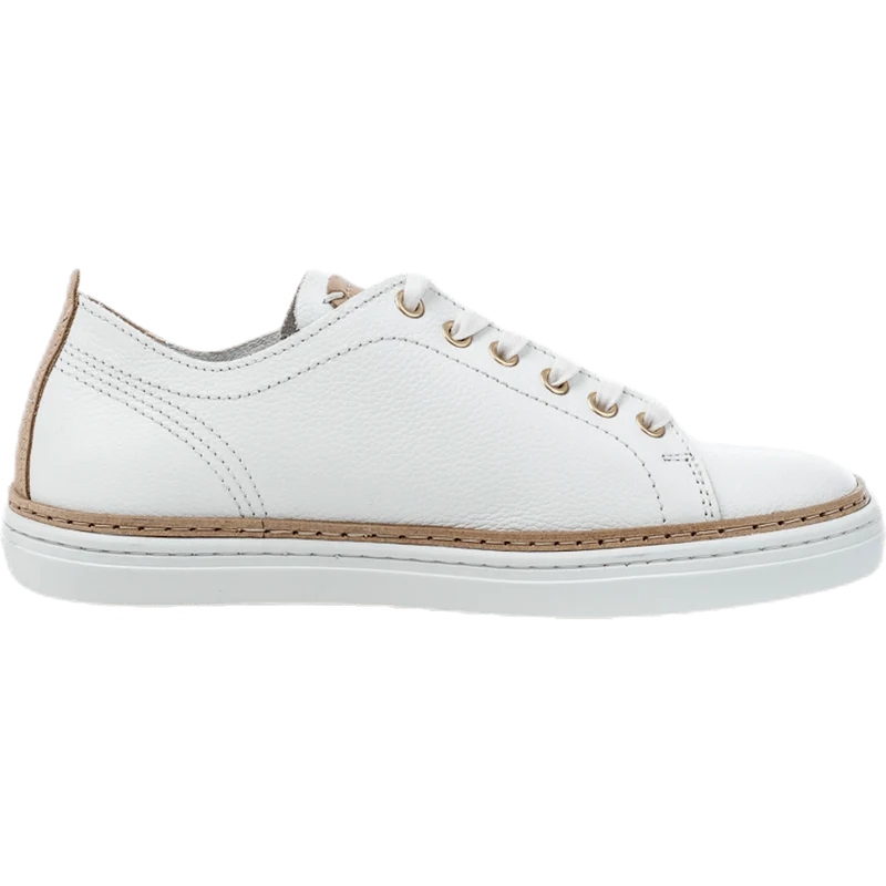 Silvermine Low Leather White