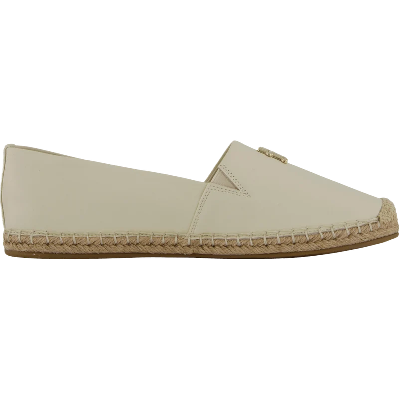 Th Logo Leather Espadrille Beige