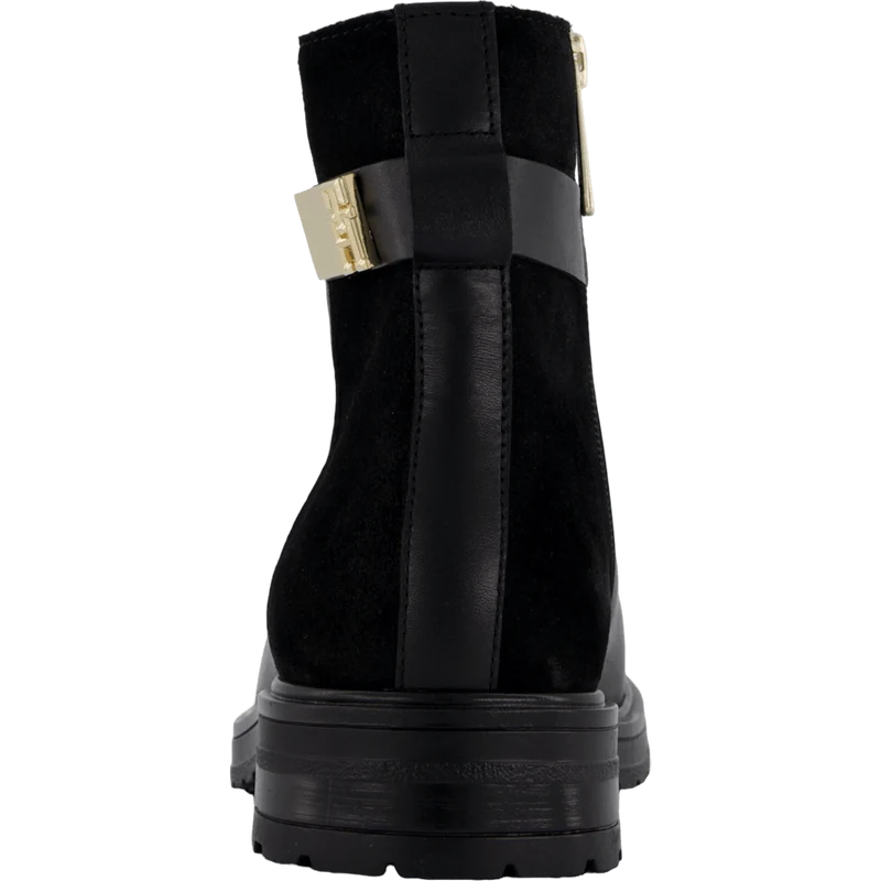 Th Logo Leather Mix Chelsea Black