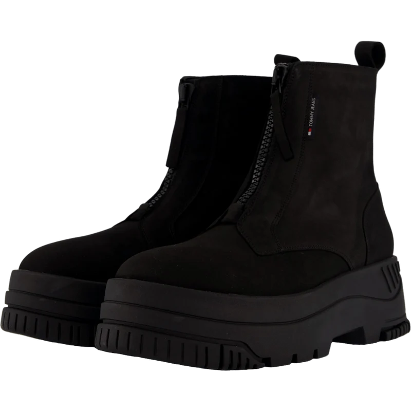 Tjw Zip Up Flatform Nubuck Bo Black
