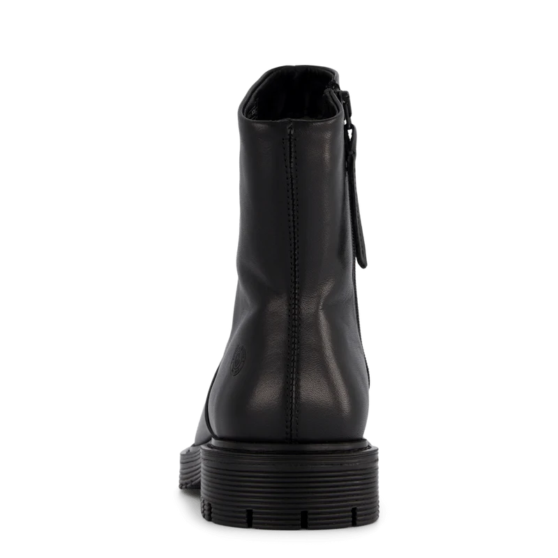 Solid W Leather Shoe Black Sky
