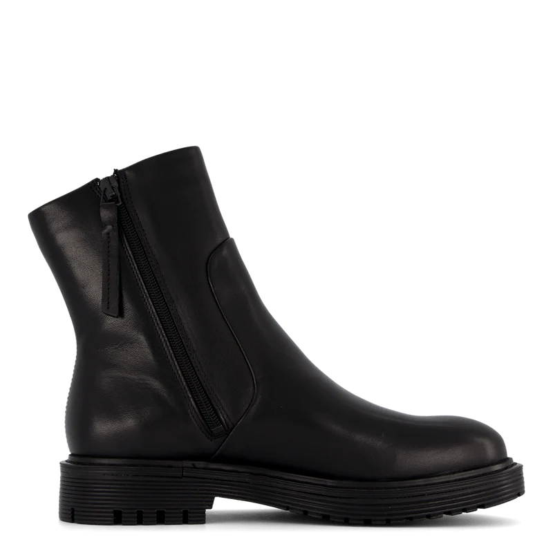 Solid W Leather Shoe Black Sky