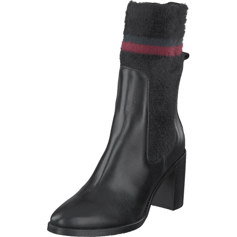 Cosy High Heel Leather Black