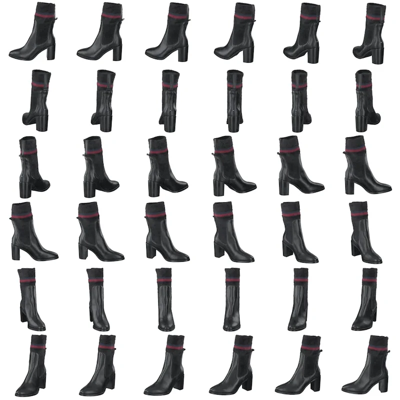 Cosy High Heel Leather Black