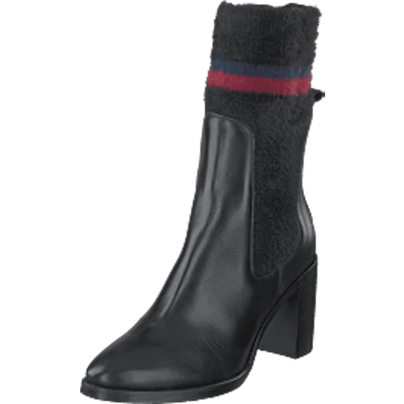 Cosy High Heel Leather Black