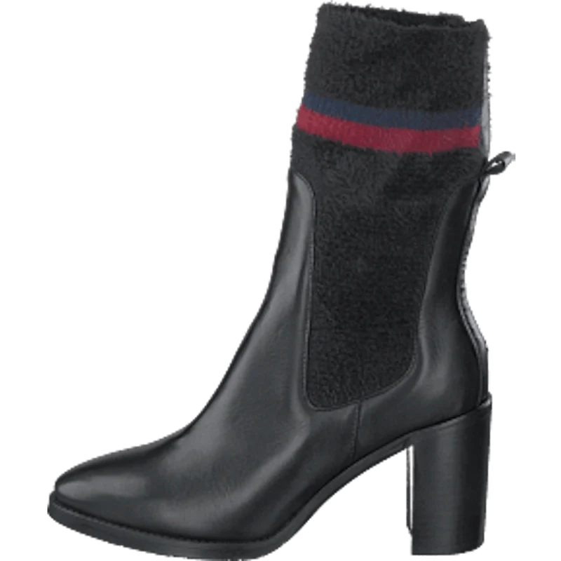 Cosy High Heel Leather Black