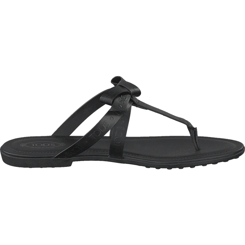 Gomma Bow Sandal Nero
