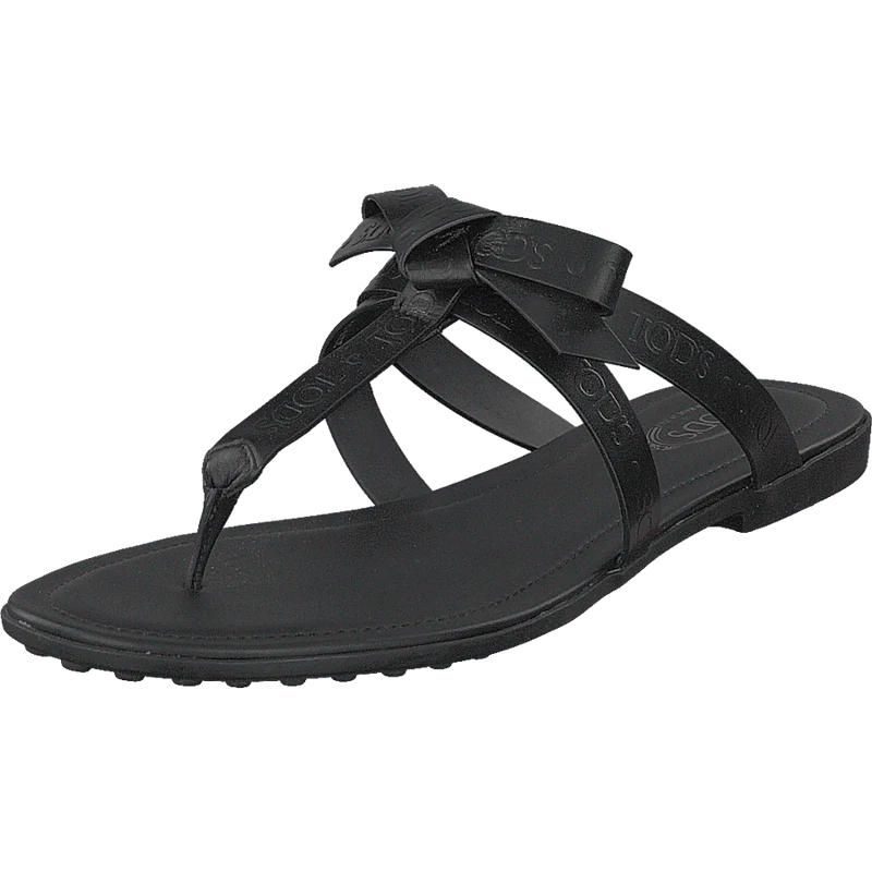 Gomma Bow Sandal Nero