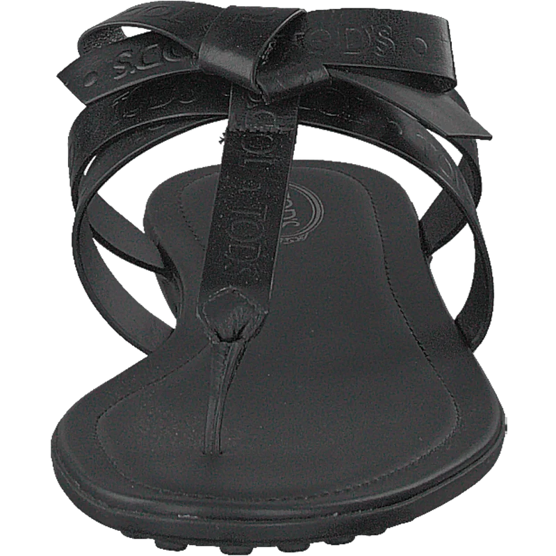 Gomma Bow Sandal Nero