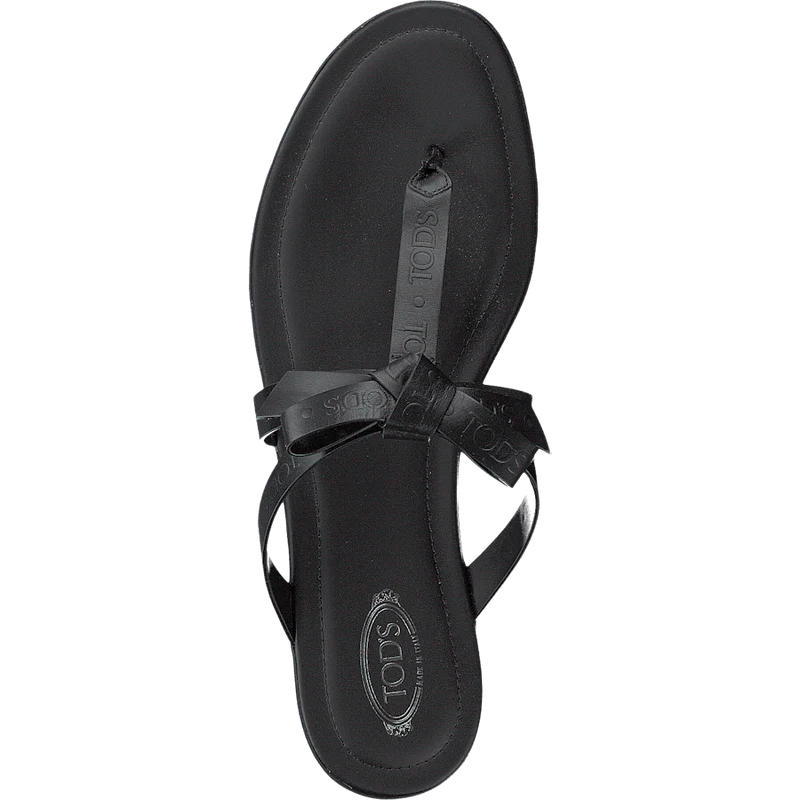 Gomma Bow Sandal Nero