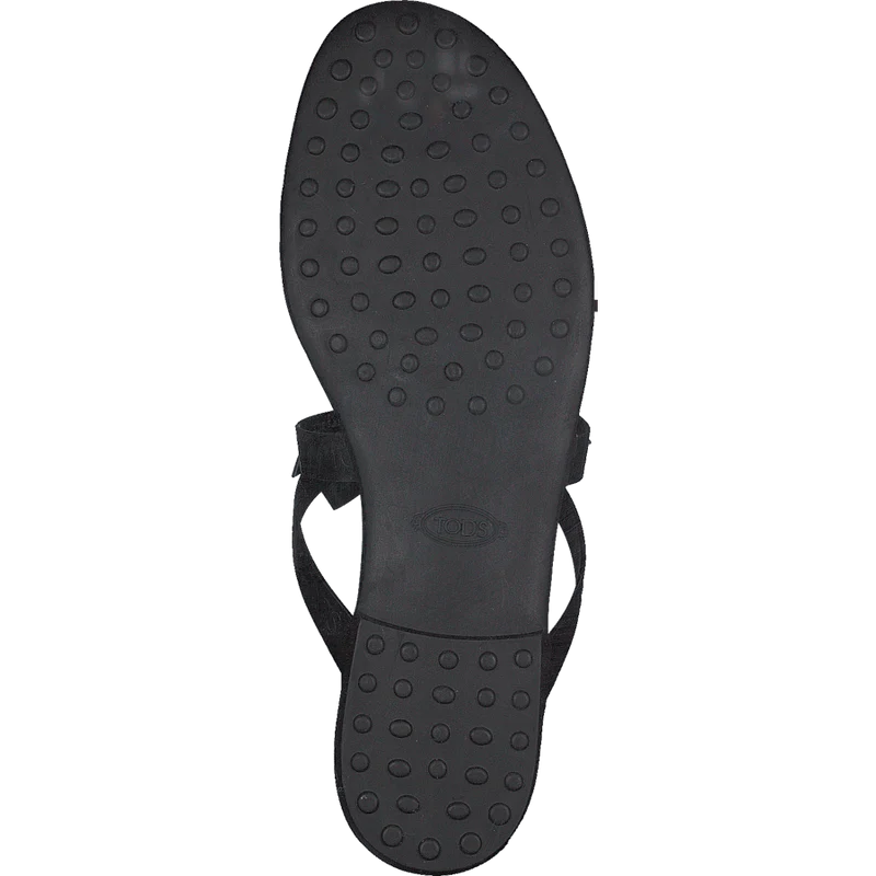 Gomma Bow Sandal Nero