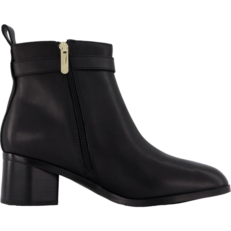 Th Logo Mid Heel Bootie Black
