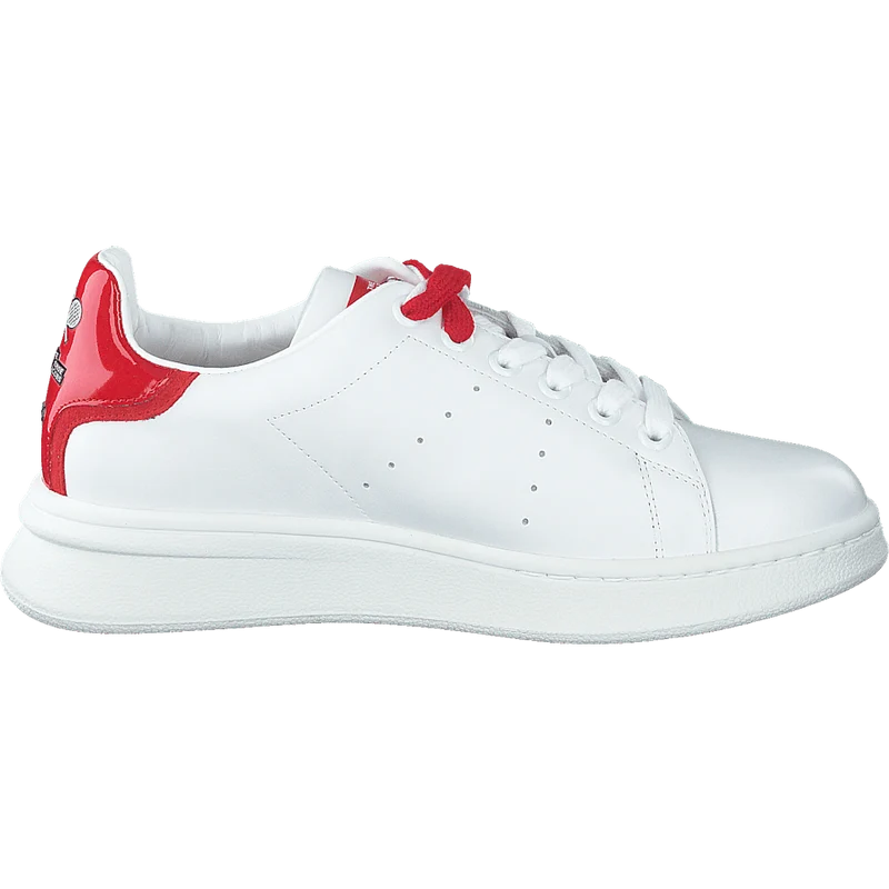 The Tennis Shoe White-red