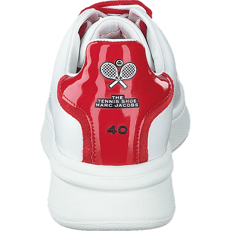 The Tennis Shoe White-red