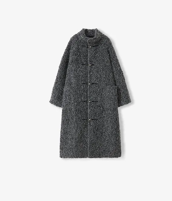 Circle Long Fur Toggle Coat for Women