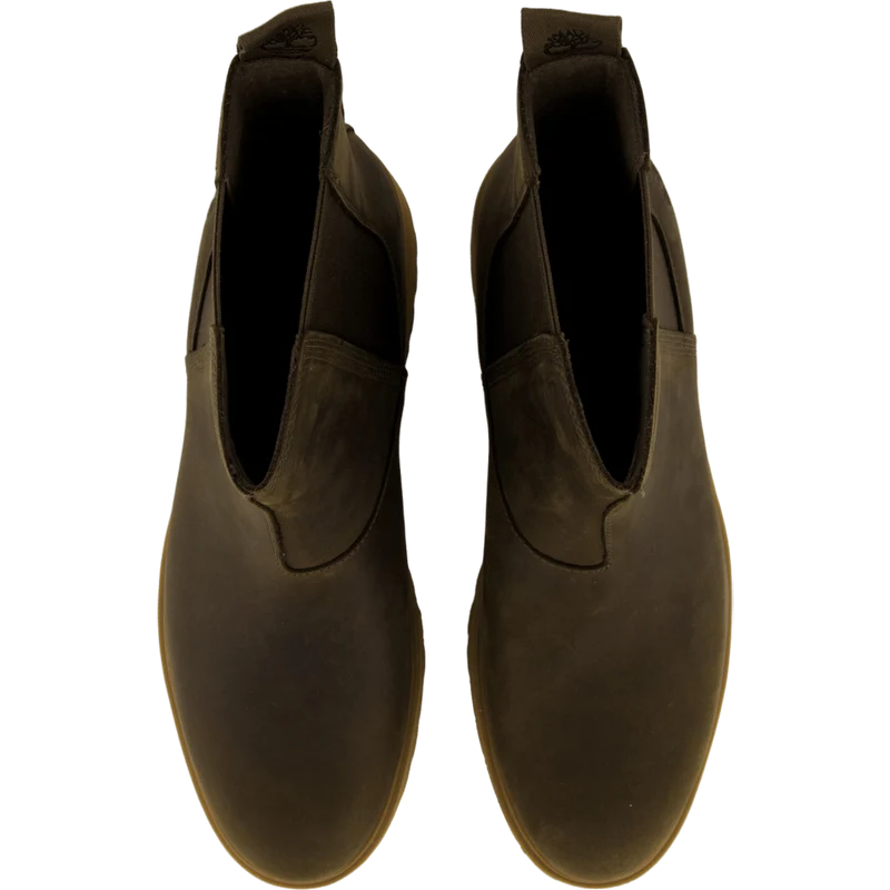 Mid Chelsea Boot Olv Full Grain