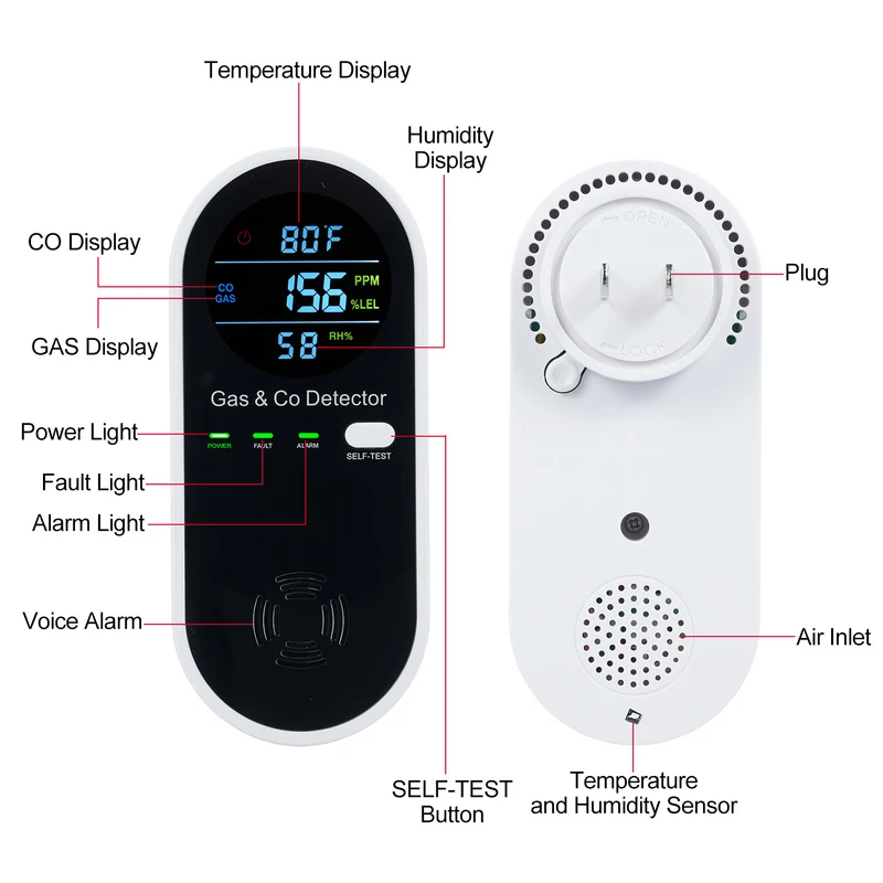 Portable Gas and CO Detector