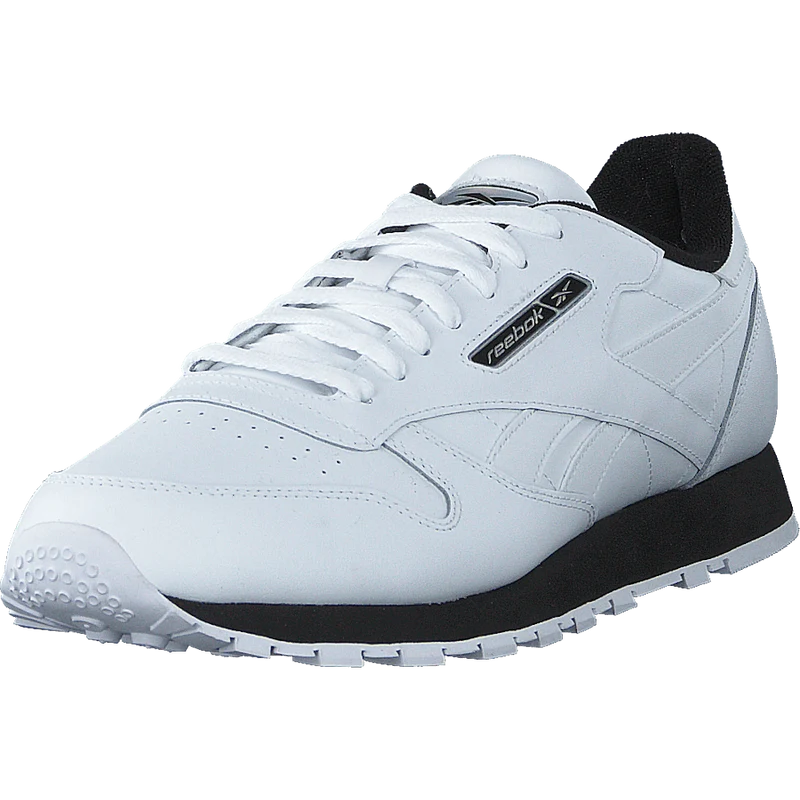 Cl Leather Mu White/black/silvmt