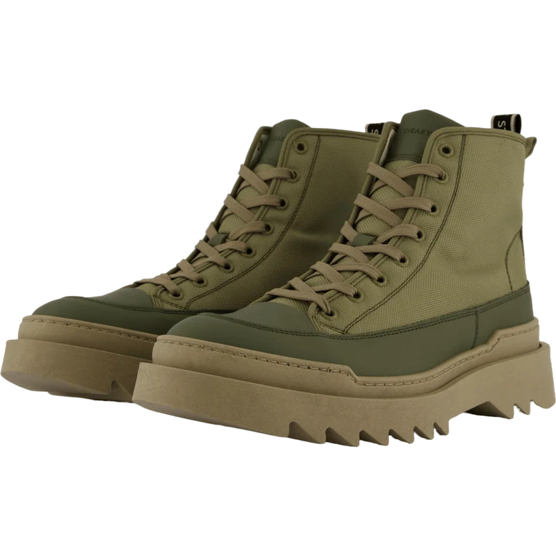Kamiki High U Textile Kaki Green