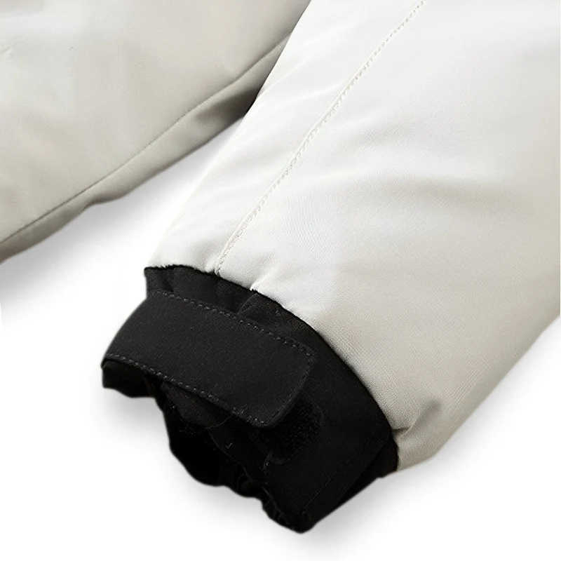 White 2XL Winter Fur Hooded Down Jacket Stylish Lightweight Quilted Warm Puffer Coat