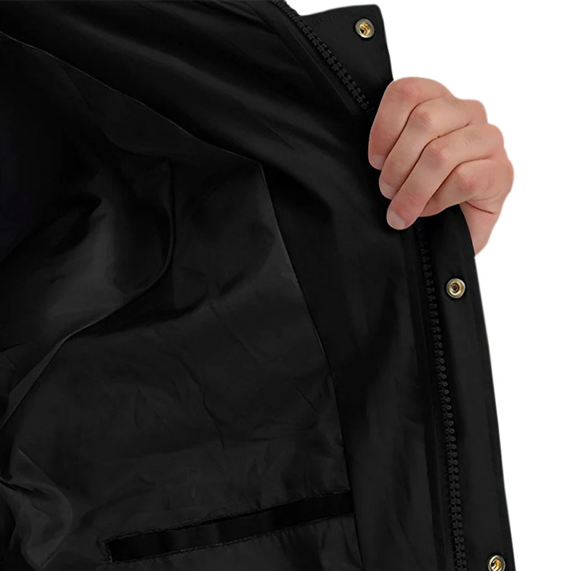 Black 3XL Winter Fur Hooded Thick Overcoat Jacket Stylish Lightweight Quilted Warm Puffer Coat