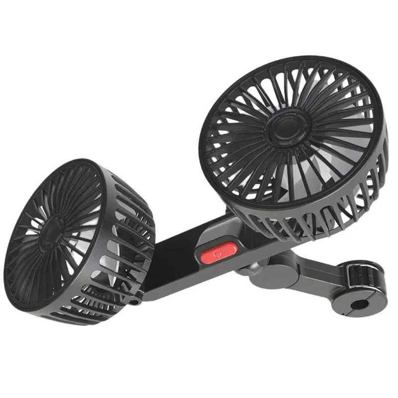 Dual-Head Fan for Car Seats