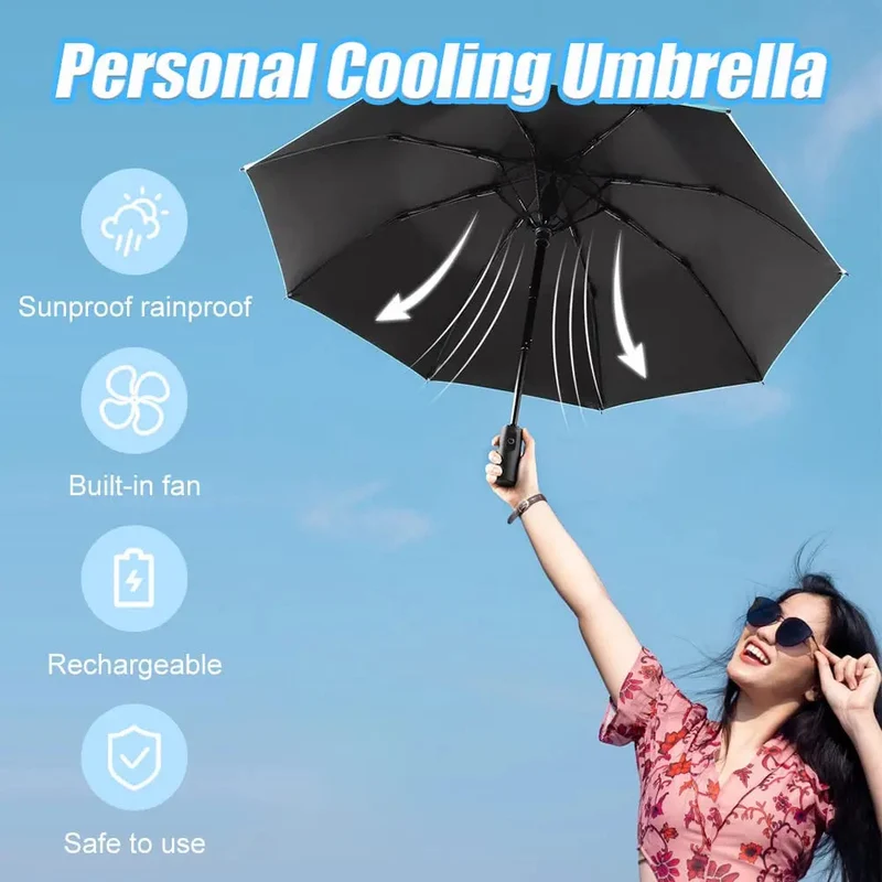 Portable Umbrella with Fan & Misting