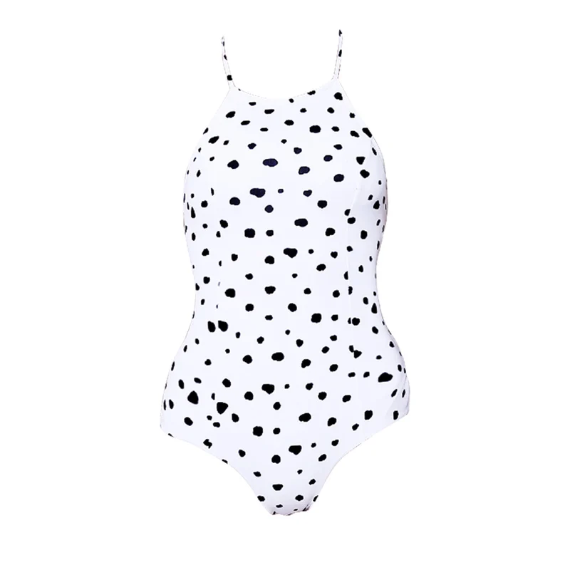 Retro French Polka Dot One Piece Swimsuit