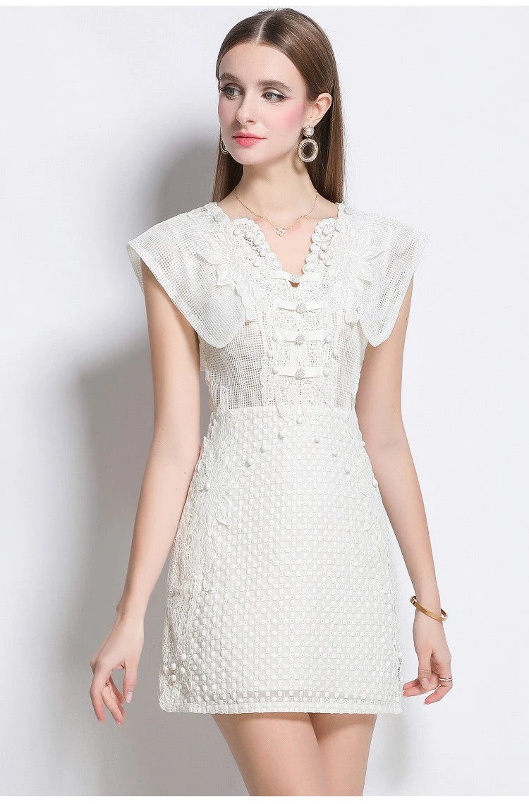 Blanche Romantic Cap Sleeve Lightweight Dress
