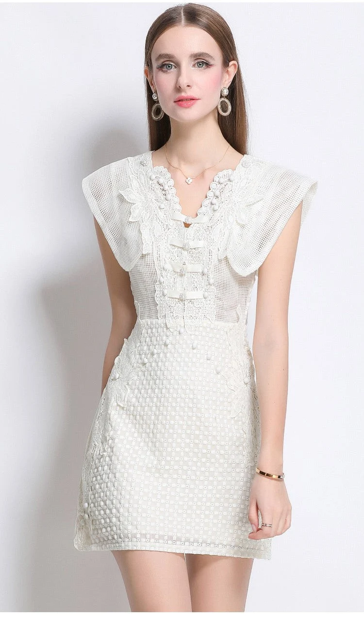 Blanche Romantic Cap Sleeve Lightweight Dress