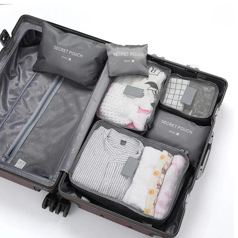 6 Pcs Travel Clothes Storage Bags