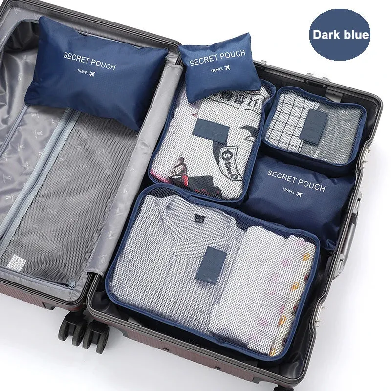 6 Pcs Travel Clothes Storage Bags