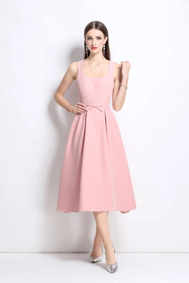 American Classic Slim Fit Waist Cinching Midi Dress