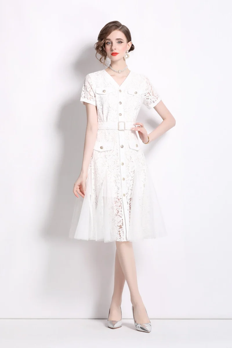 Slim Fit Long Sleeve Buckle Waist Mermaid Dress