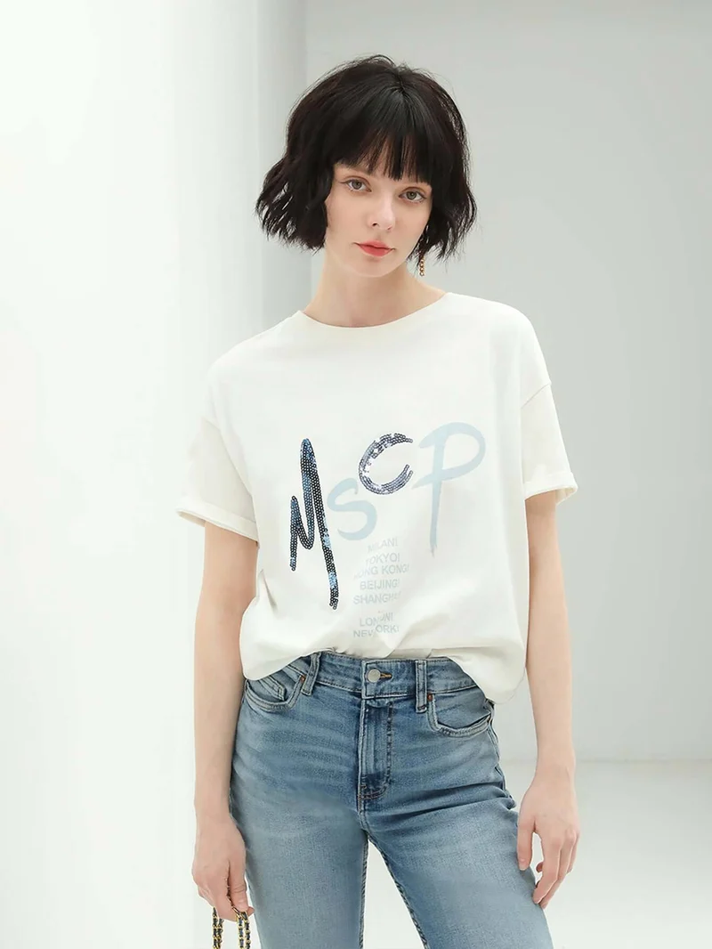 Embroidered White Short Sleeve MSCP