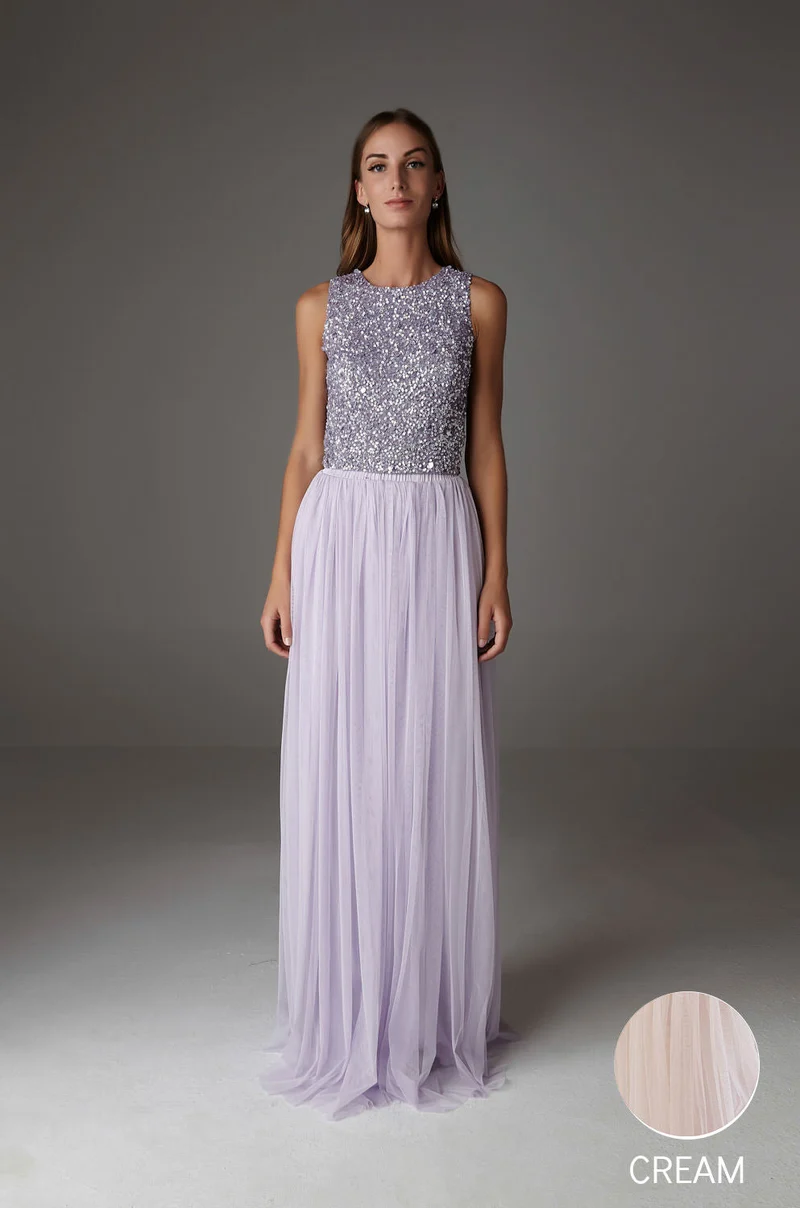 INES MAXI SKIRT CREAM
