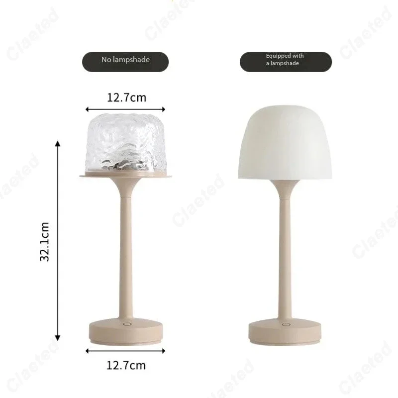 Mushroom Table Lamp with Water Ripple Projection