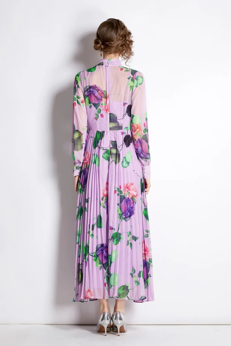 Lavender Fields Pleated Maxi Dress