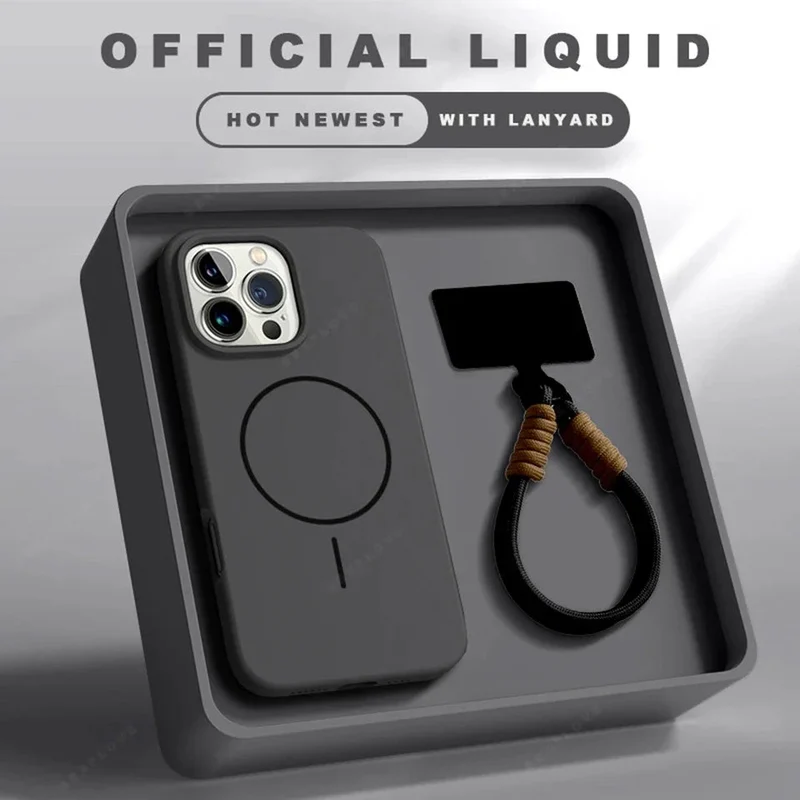 Magnetic Phone Case with Lanyard Strap