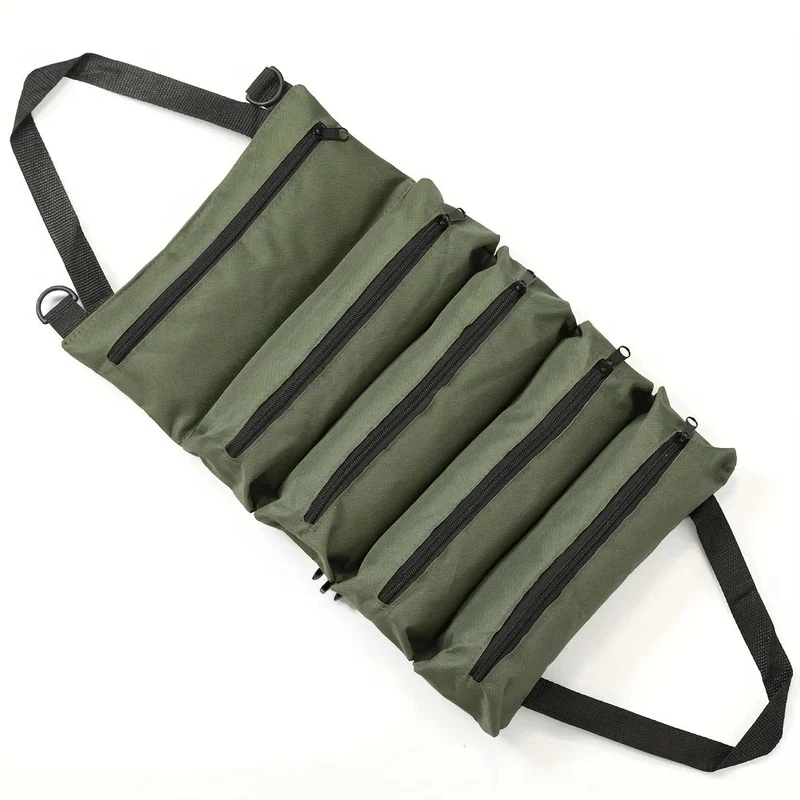 Multi-Purpose Tool Roll Bag Portable Oxford Repair Tool Bag Wrench Organizer Car First Aid Kit Wrap Roll Storage Bags