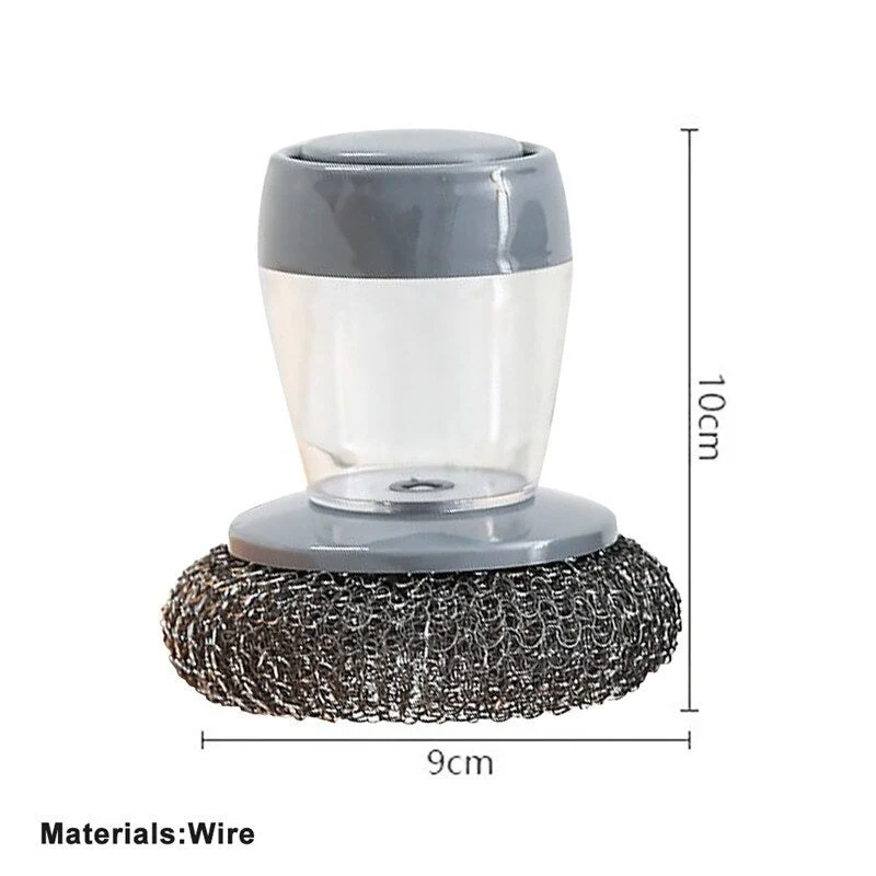 Automatic Liquid-fill Scrubber Kitchen Sponge for Washing Dishes Scrubbers Cleaning Utensil Spiral Scourers Cleaner for Pan Bowl